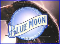 24x20 Blue Moon Beer Vivid LED Neon Sign Light Lamp With Dimmer