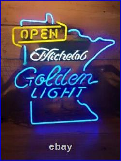 24x20 Golden Light Open Minnesota State Neon Sign Lamp Visual Beer Decor LY 24x20 Golden Light Open Minnesota State Neon Sign Lamp Visual Beer Decor LY