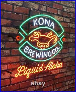 24x20 Kona Brewing Neon Beer Bar Sign Glass Wall Shop Artwork Neon Light