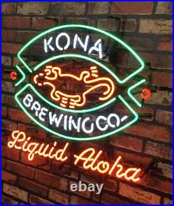24x20 Kona Brewing Neon Beer Bar Sign Glass Wall Shop Artwork Neon Light