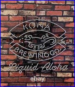 24x20 Kona Brewing Neon Beer Bar Sign Glass Wall Shop Artwork Neon Light