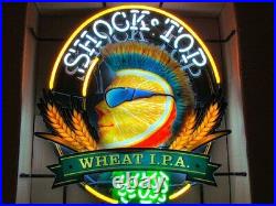 24x20 Shock Top Wheat IPA Beer Neon Light Lamp Sign Decor Bar Artwork Display