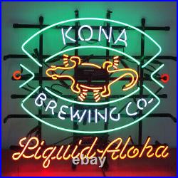 24x20New Kona Brewing Co. Neon Sign Light Beer Bar Pub Windows Hanging Artwork