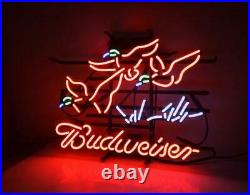 24x20Pheasant Budweiser Neon Sign Light Beer Bar Pub Real Glass Tube Artwork