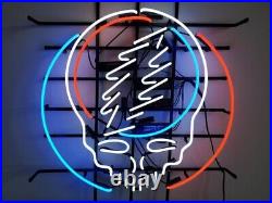 24x22 Grateful Dead Neon Sign Lamp Light Man Cave Bar Beer Real Glass Club JY