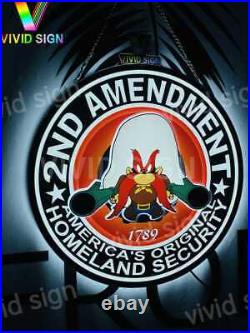 2nd Amendment Yosemite Sam LED 3D 16x16 Neon Sign Light Lamp Beer Bar Decor