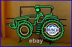 30 inch Farm Tractor Busch Light Beer LED Neon Light Lamp Sign With Dimmer