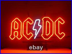 AC DC Music Neon Sign Lamp Light Beer Bar With Dimmer
