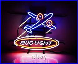 Airplane Aircraft Plane Beer Neon Sign 20x16 Lamp Bar Garage Gift Wall Decor