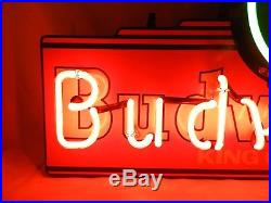 Anheuser Busch Budweiser King Of Beers Neon Light Eagle Beer Bar Sign (elm)