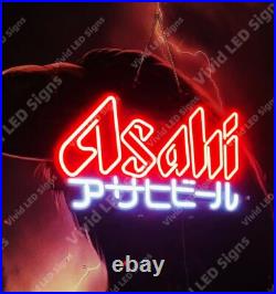 Asahi Beer Japanese Super Dry 32 Vivid LED Neon Sign Light Lamp With Dimmer