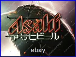 Asahi Beer Japanese Super Dry 32 Vivid LED Neon Sign Light Lamp With Dimmer