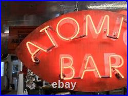 Atomic Bar Neon Sign, Gas And Oil, Beer, Chevrolet And Ford
