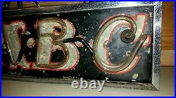 Aztec Brewing Company Neon Famous ABC 1930's, Original Rare Beer Sign