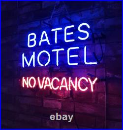 BATES MOTEL NO VACANCY Neon Sign Man Cave Bar Beer Room Decor Light18''x14'