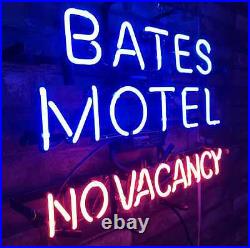 BATES MOTEL NO VACANCY Neon Sign Man Cave Bar Beer Room Decor Light18''x14'