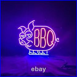 BBQ Pig Neon Sign 17x14 Light Lamp Beer Bar Club Wall Collection Decor SY