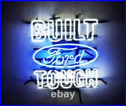 BUILT TOUGH Beer Neon Sign Light Decor Custom Boutique Gift Real Glass 16