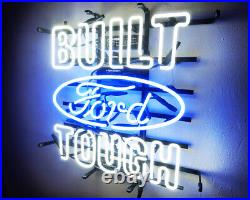 BUILT TOUGH FORD Neon Sign Sport Racing Club Pub Light Auto Shop VIntage Beer