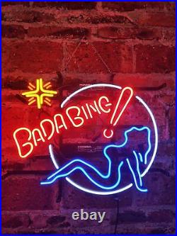 Bada Bing Girl Bar Open 17x14 Neon Light Sign Lamp Beer Display Wall Decor