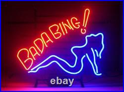Bada Bing Girl Blue 17x14 Neon Light Sign Lamp Beer Bar Wall Decor Night