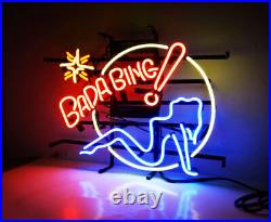 Bada Bing! Girl Strippers Dance 17x14 Neon Light Sign Lamp Beer Display Show