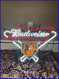 Baltimore Orioles Logo Neon Light Sign 20X16 Lamp Beer Decor Bar Wall Decor