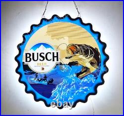 Bass Fish Brewed For Fishing Beer Bottle Cap 16 Vivid LED Neon Sign Light Decor Bass Fish Brewed For Fishing Beer Bottle Cap 16 Vivid LED Neon Sign Light Decor