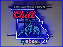 Beer Keeping MO Chill 24x22 Vivid LED Neon Sign Light With Dimmer VL