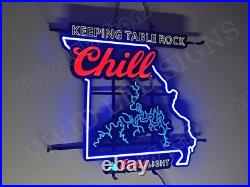Beer Keeping MO Chill 24x22 Vivid LED Neon Sign Light With Dimmer VL