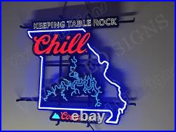 Beer Keeping MO Chill 24x22 Vivid LED Neon Sign Light With Dimmer VL