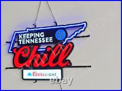 Beer Lager Keeping Tennessee Chill Vivid LED Neon Sign Light Lamp With Dimmer
