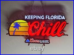 Beer Mountain Keeping Florida Chill Vivid LED Neon Sign Light Lamp With Dimmer
