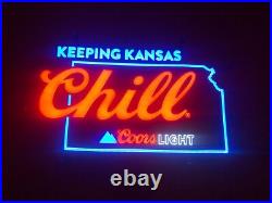 Beer Mountain Keeping Kansas Chill Vivid LED Neon Sign Light Lamp With Dimmer