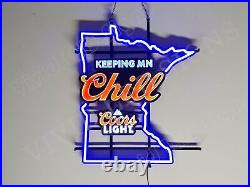 Beer Mountain Keeping Minnesota Chill Vivid LED Neon Sign Light Lamp With Dimmer