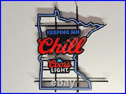 Beer Mountain Keeping Minnesota Chill Vivid LED Neon Sign Light Lamp With Dimmer