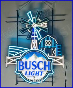 Beer Neon LED Sign Agriculture Farm Barn Windmill Country Light Lamp Dimmer