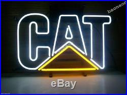 Bigger CAT CATERPILLAR BEER LIGHT Real Glass BEER STORE NEON SIGN Fast Free Ship