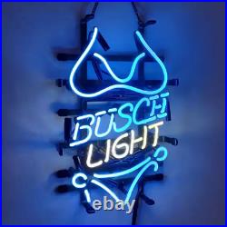 Bikini Beer Beach Pool 20x16 Neon Sign Light Lamp Home Bar Club Pub Real Glass