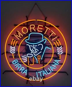 Birra Moretti Brewing Beer Neon Light Sign 24x24 Bar Lamp Windows Wall Decor