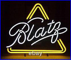 Blatz Beer Milwaukee 17x14 Neon Light Sign Lamp Bar Open Windows Wall Decor