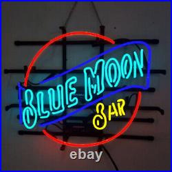 Blue Moon Beer Neon Sign Lamp Bar Pub Man Cave Wall Deocr Artwork 20x16