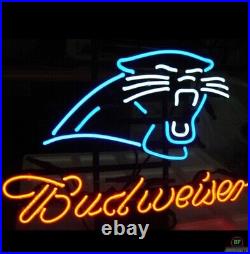 Bowtie Beer Carolina Panthers 20x16 Neon Sign Lamp Light Bar Gift Show Room ZM