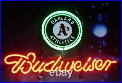 Bowtie Beer Oakland Athletics 20x16 Neon Sign Lamp Light Visual Bar Shop ZM