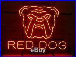 Brand New Red Dog Real Glass Tube Beer Bar Art Neon Light Sign High Quality