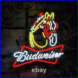 Bud Horse Neon SIgn Beer Pub Night Club Light Man Cave Patio Decor Artwork