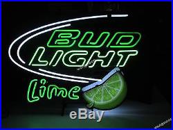 Bud Light Green Lime Logo Neon Sign Beer Bar Light FREE SHIPPING BEST DESIGNED