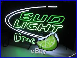 Bud Light Green Lime Logo Neon Sign Beer Bar Light FREE SHIPPING BEST DESIGNED