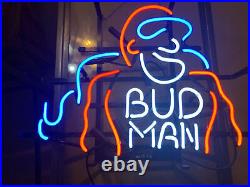 Bud Man Hero Beer Logo 20x16 Neon Light Sign Lamp US STOCK