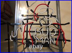 Bud Man Hero Beer Logo 20x16 Neon Light Sign Lamp US STOCK